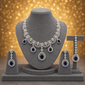 Royal Blue American Diamond Set – Luxury Party Wear Jewelry