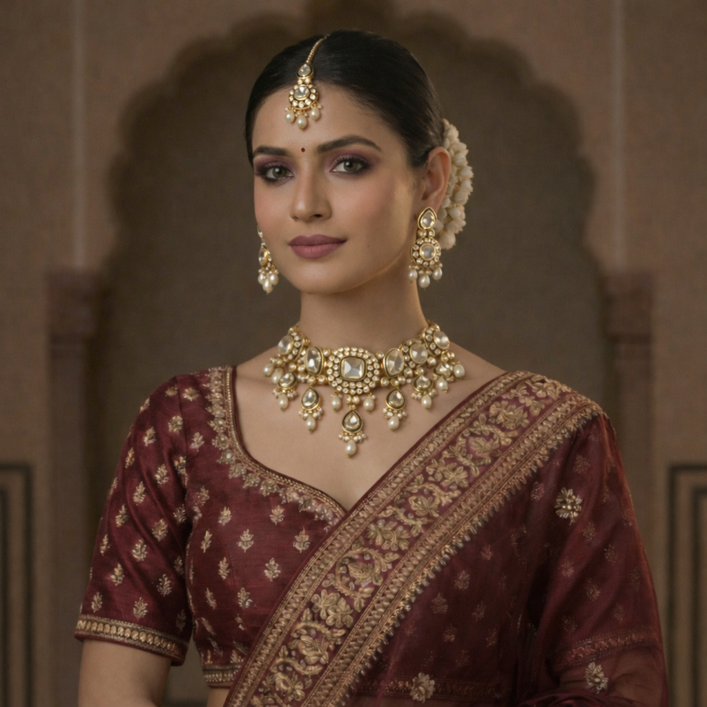 Handcrafted Kundan Choker Set