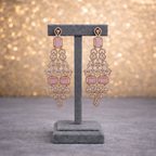 Blush Romance Rose Gold Chandelier Earrings