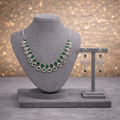 Emerald Green & Crystal Art Deco Inspired Necklace and Earring Set