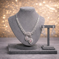 Exquisite Rhodium-Plated Floral Droplet Jewelry Set