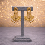 Gold-Toned Pearl Filigree Choker Set with Chandbali Earrings & Maang Tikka