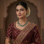 Emerald Green & Crystal Art Deco Inspired Necklace and Earring Set