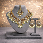 Royal Emerald Meenakari & Kundan Necklace Set