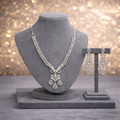 Empress Silver Chandelier Necklace & Earring Set