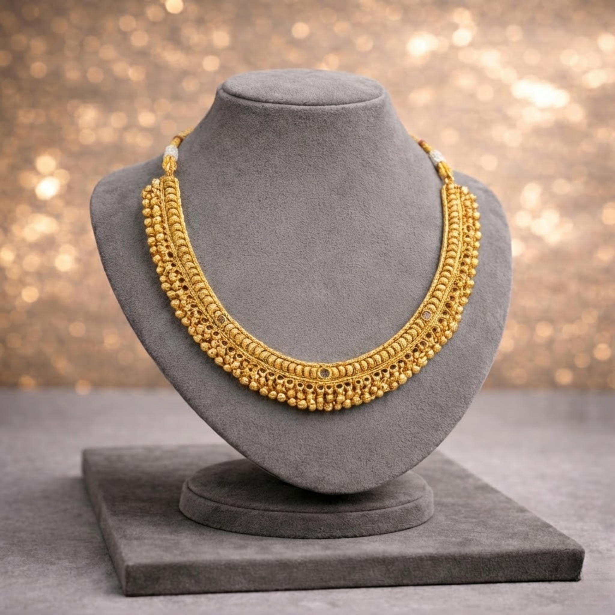 Artificial gold plated necklace set
