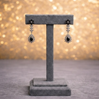 Leaf Motif Crystal Necklace & Earring Set