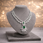 Royal Emerald Cubic Zirconia Multi-Strand Necklace Set