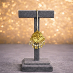 Traditional Temple-Inspired Gold-Plated Pearl Choker Set