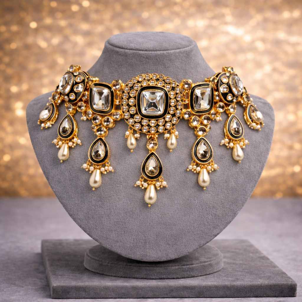 Handcrafted Kundan Choker Set