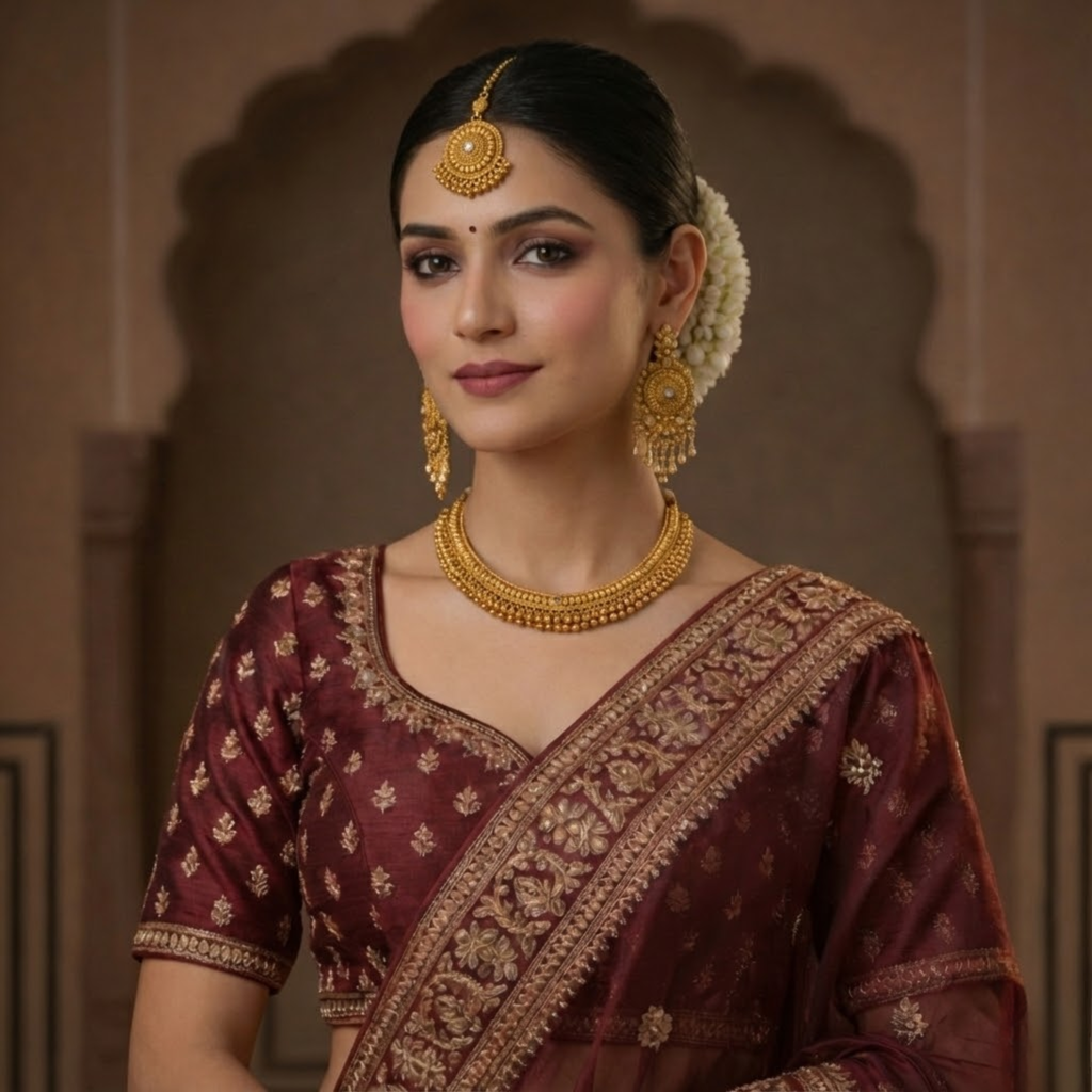 Artificial gold plated necklace set