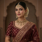 Royal Kundan Polki Bridal Choker Set with Pearl Detailing