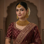 Antique Gold Temple Choker Bridal Set