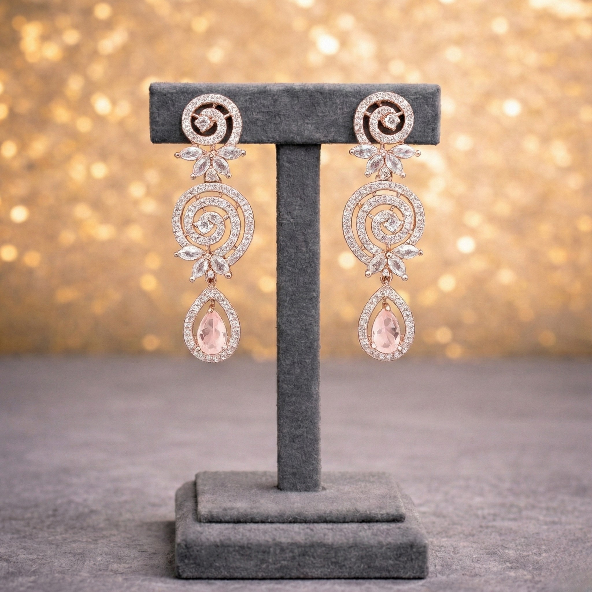 Silver-Tone Swirl & Teardrop Cubic Zirconia Jewelry Set