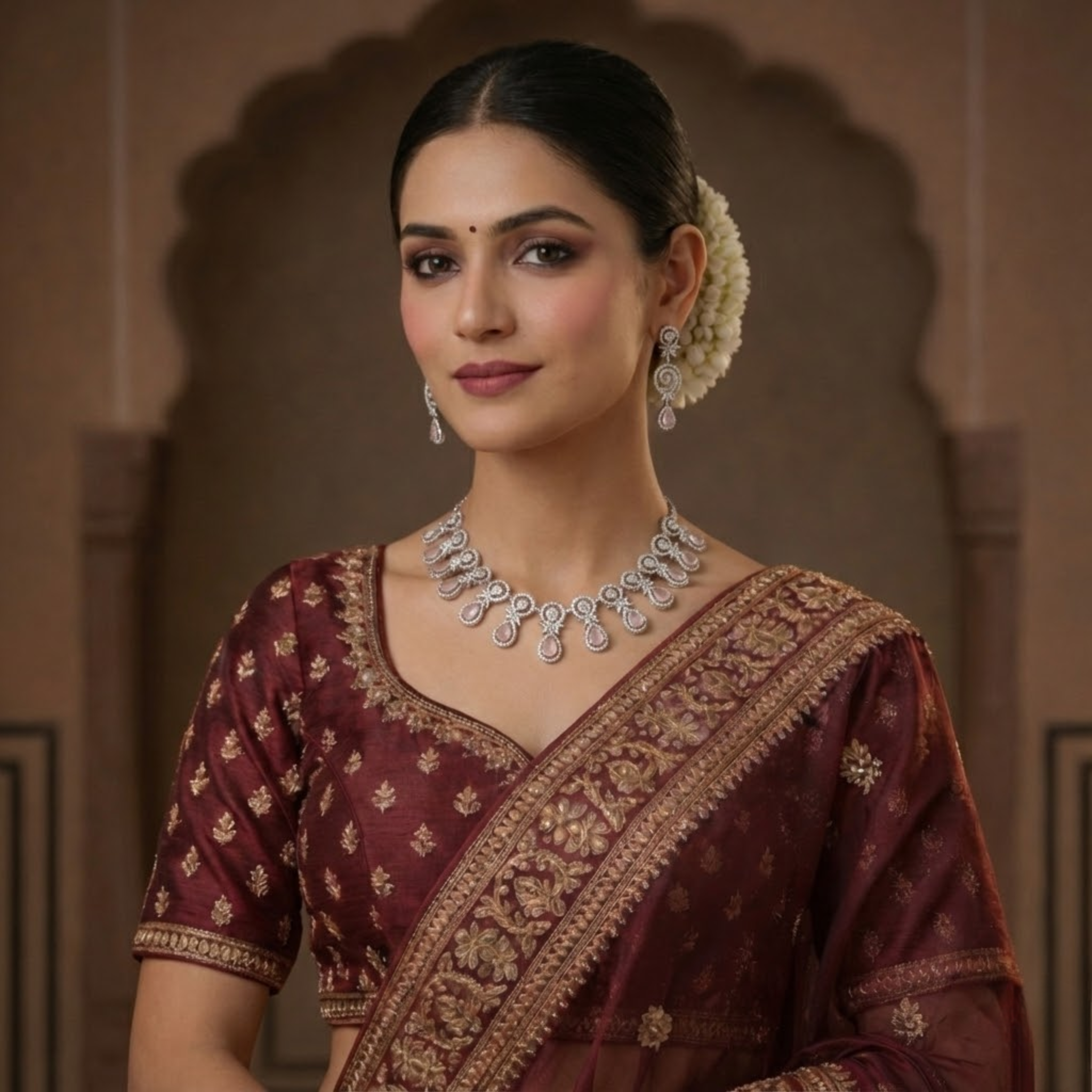 Silver-Tone Swirl & Teardrop Cubic Zirconia Jewelry Set