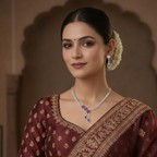 Floral Lattice CZ Necklace & Drop Earring Set