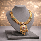 Gold Plated Heritage Necklace & Earrings Set