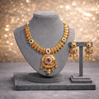 Gold Plated Heritage Necklace & Earrings Set